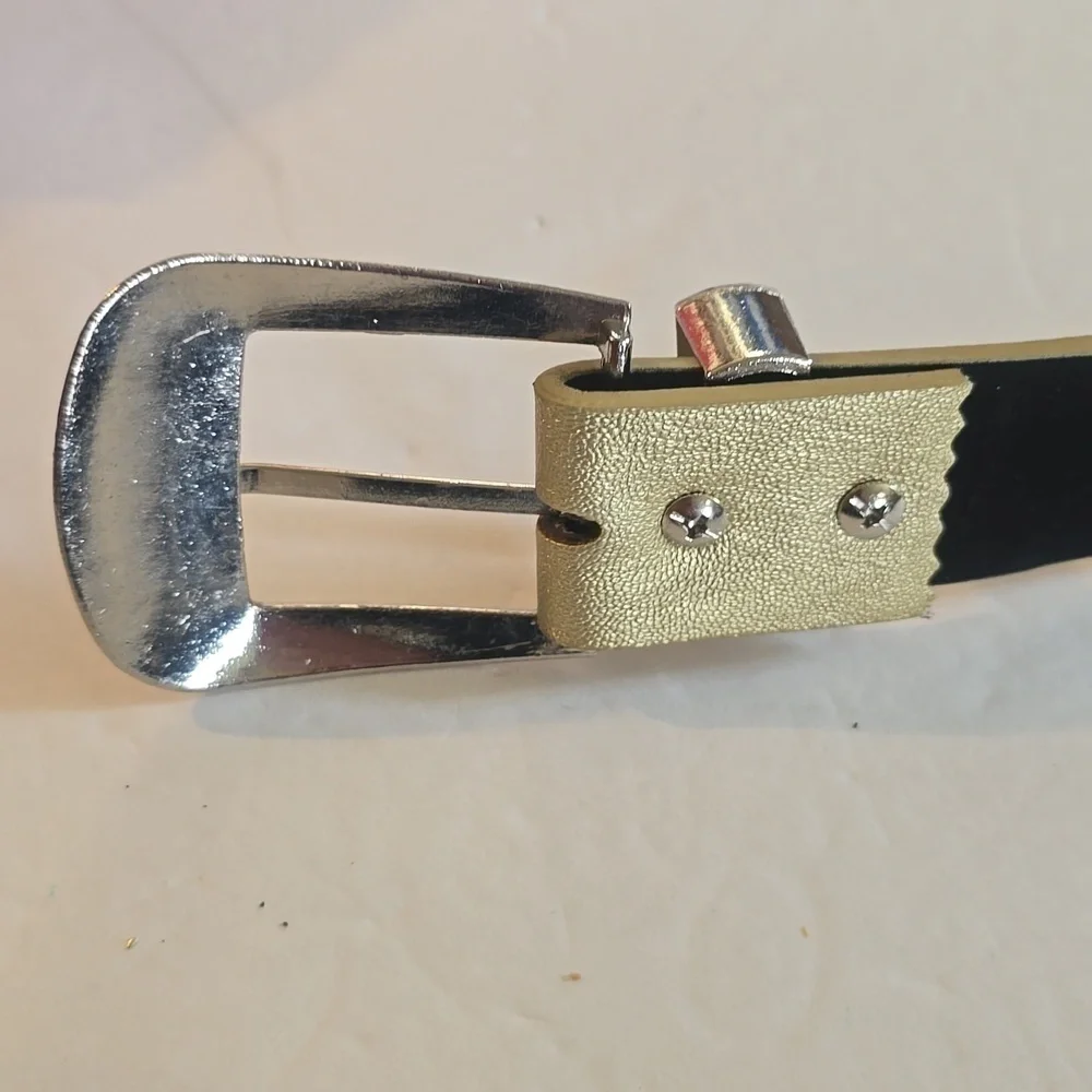 MMS Design Sudio Womens Gold Sparkle Bling rhinestone Belt western Sz.L/XL
